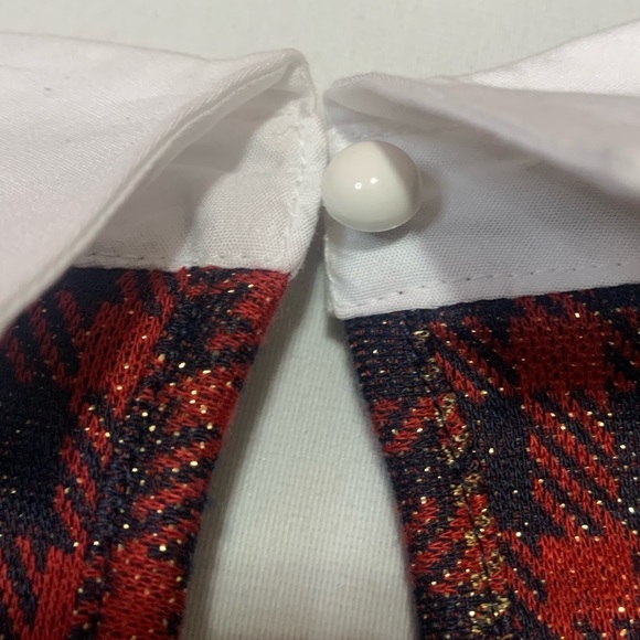 ONLY Jester Red Plaid Checked Shift Dress w. Shirt Collar NWT - Size XS - Picture 11 of 16